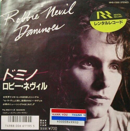 Robbie Nevil – Dominoes (Manhattan, 1987) 7" vinyl P/S single VG/VG Japan