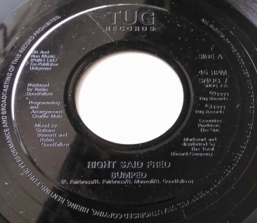 Right Said Fred – Bumped (Tug, 1993) 7" vinyl single VG/- jukebox