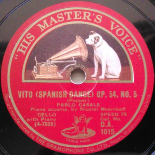 Pablo Casals – Vito / Spanish Dance (HMV, 1929) 10" shellac VG/VG