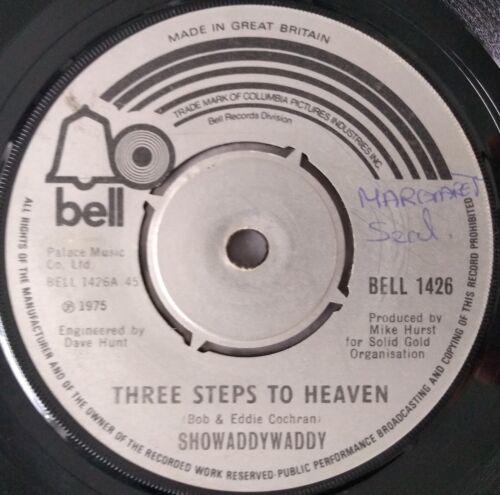 Showaddywaddy - Three Steps To Heaven (Bell 1975) 7" vinyl single VG/-