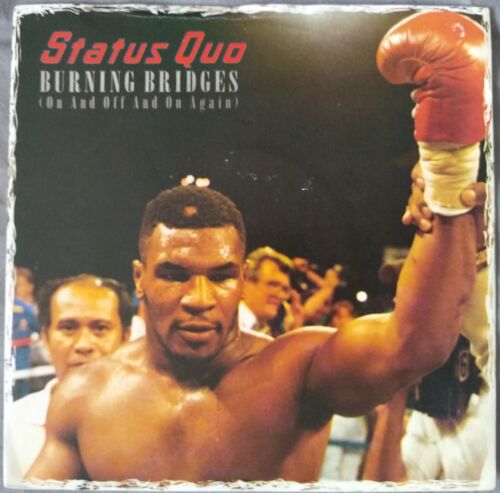 Status Quo - Burning Bridges (On And Off Again) (Vertigo 1988) 7" vinyl single VG