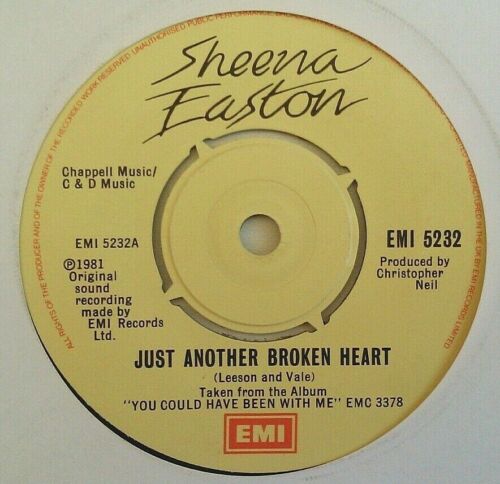 Sheena Easton - Just Another Broken Heart (EMI, 1981) 7" vinyl single VG/-