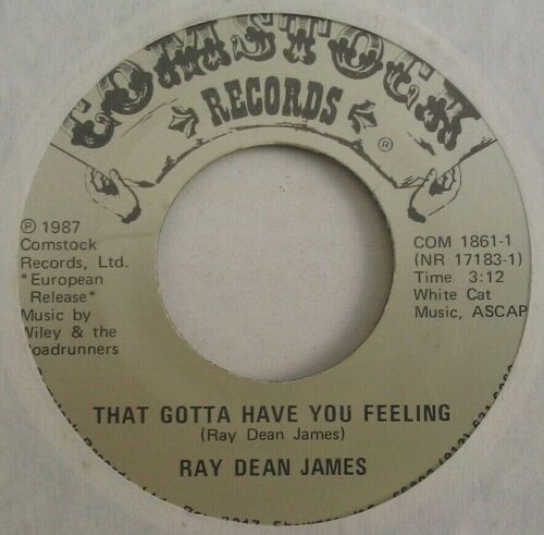 Ray Dean James - That Gotta Have You Feeling (1987) 7" vinyl single VG/- US