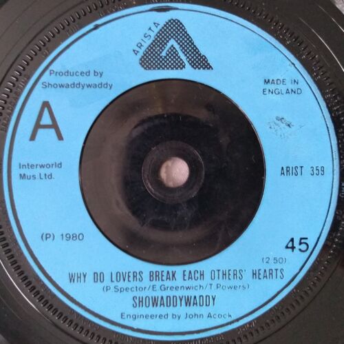 Showaddywaddy - Why Do Lovers Break Each Other's Hearts? 7" vinyl single VG/-