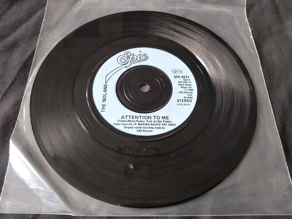 The Nolans - Attention To Me (Epic 1980) 7” vinyl single VG/-