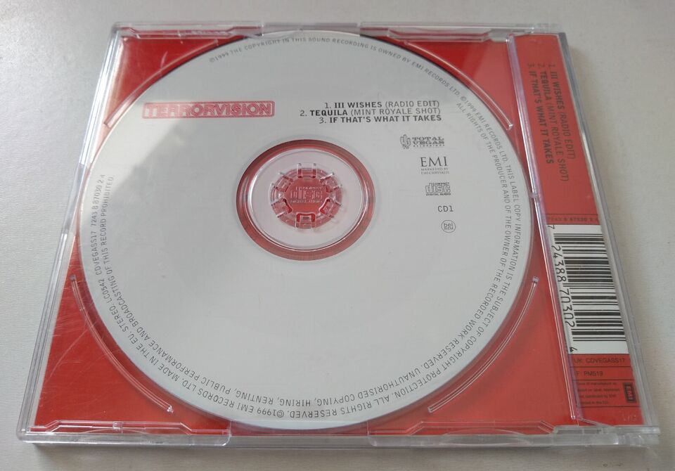 Terrorvision ‎– III Wishes (1999) CD single