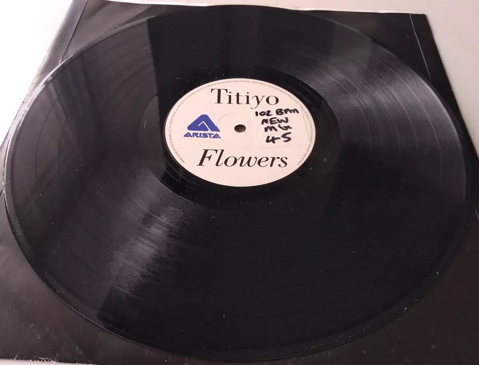 Titiyo - Flowers (Arista 1990) 12" vinyl single VG/VG w/lbl promo