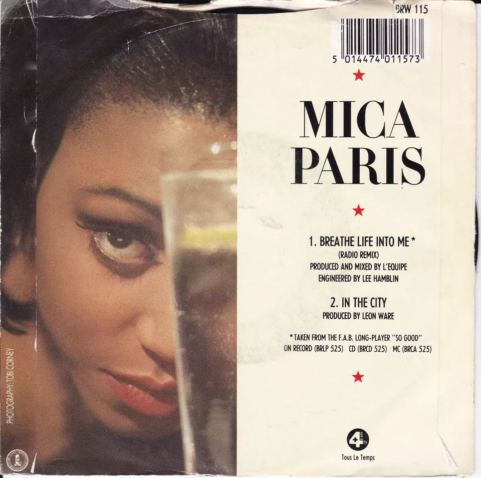 Mica Paris - Breathe Life Into Me (1988) 7" vinyl P/S single VG/G