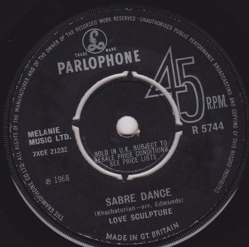 Love Sculpture – Sabre Dance (Parlophone 1968) 7" vinyl single VG/-