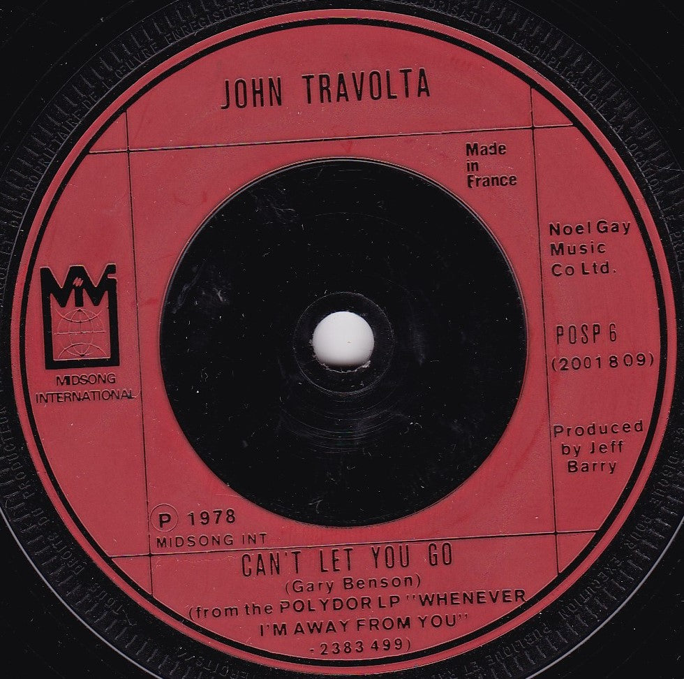 John Travolta ‎– Sandy (Midsong 1978) 7" vinyl single G+/-