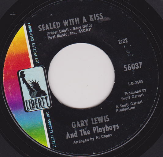 Gary Lewis And The Playboys – Sealed With A Kiss (Liberty 1968) 7" US vinyl single VG/- jukebox