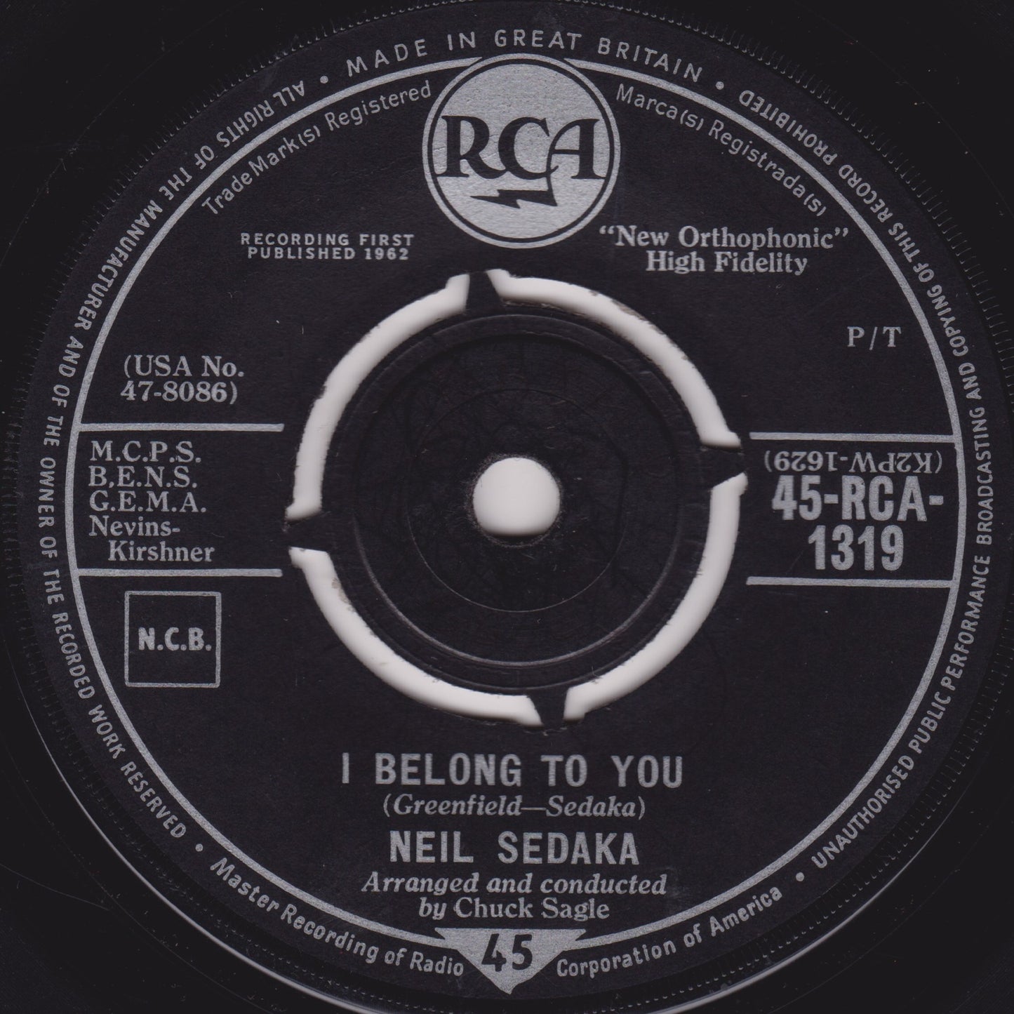 Neil Sedaka – Next Door To An Angel (RCA 1962) 7" vinyl single VG/-
