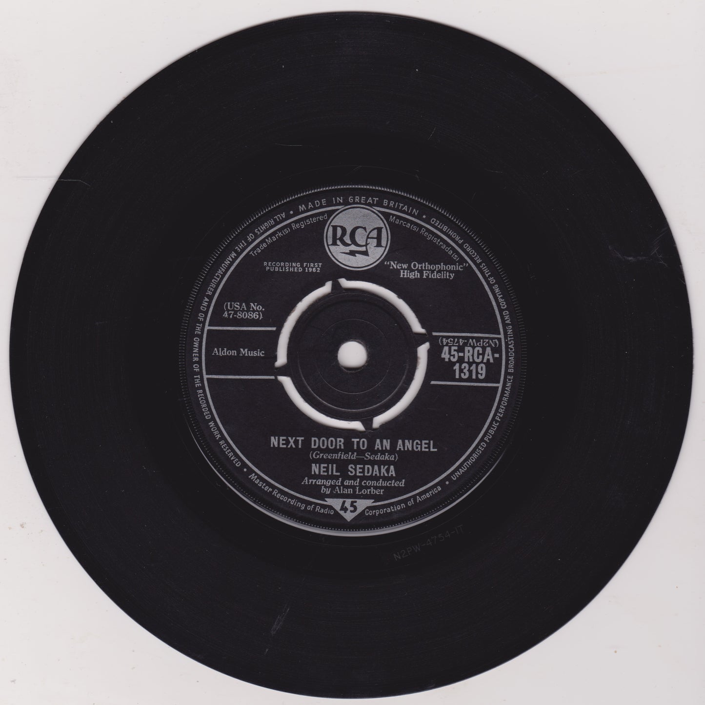 Neil Sedaka – Next Door To An Angel (RCA 1962) 7" vinyl single VG/-