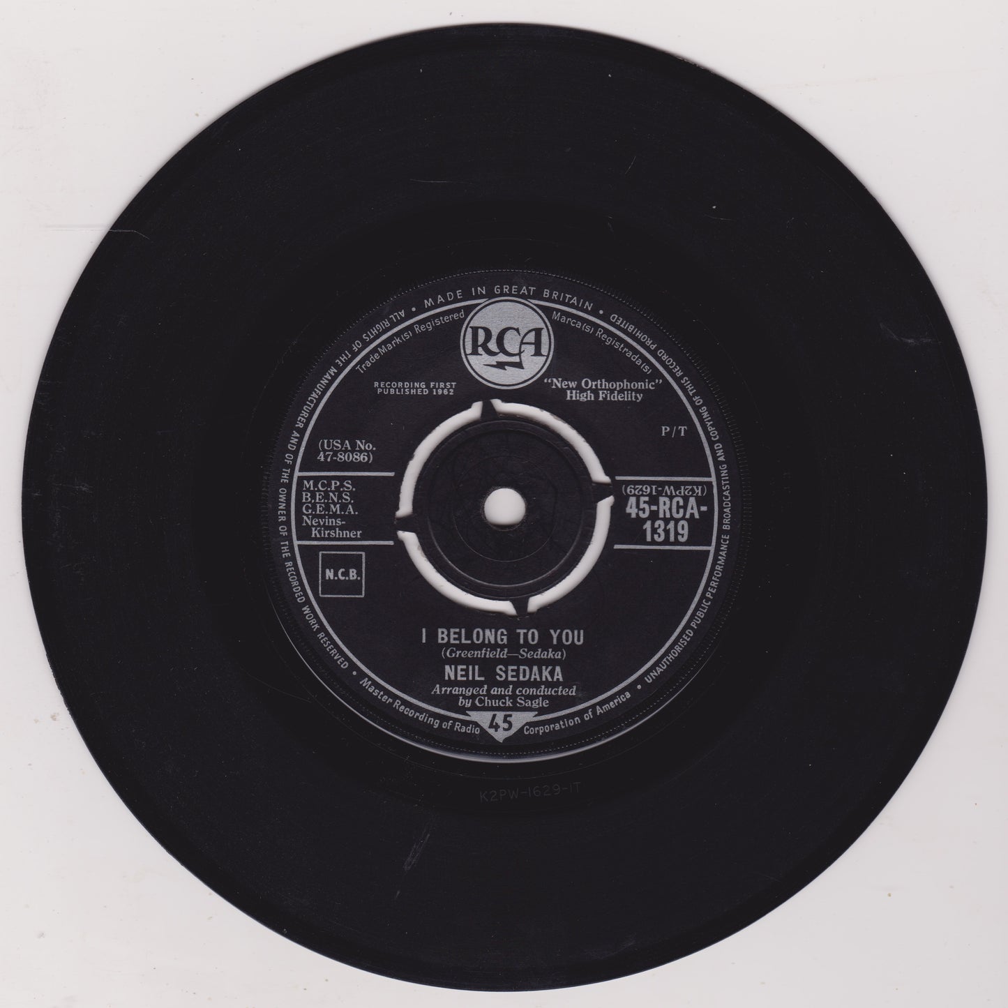 Neil Sedaka – Next Door To An Angel (RCA 1962) 7" vinyl single VG/-