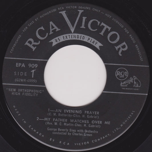 George Beverly Shea - An Evening Prayer (RCA Victor) 7" vinyl EP VG/- Canada jukebox