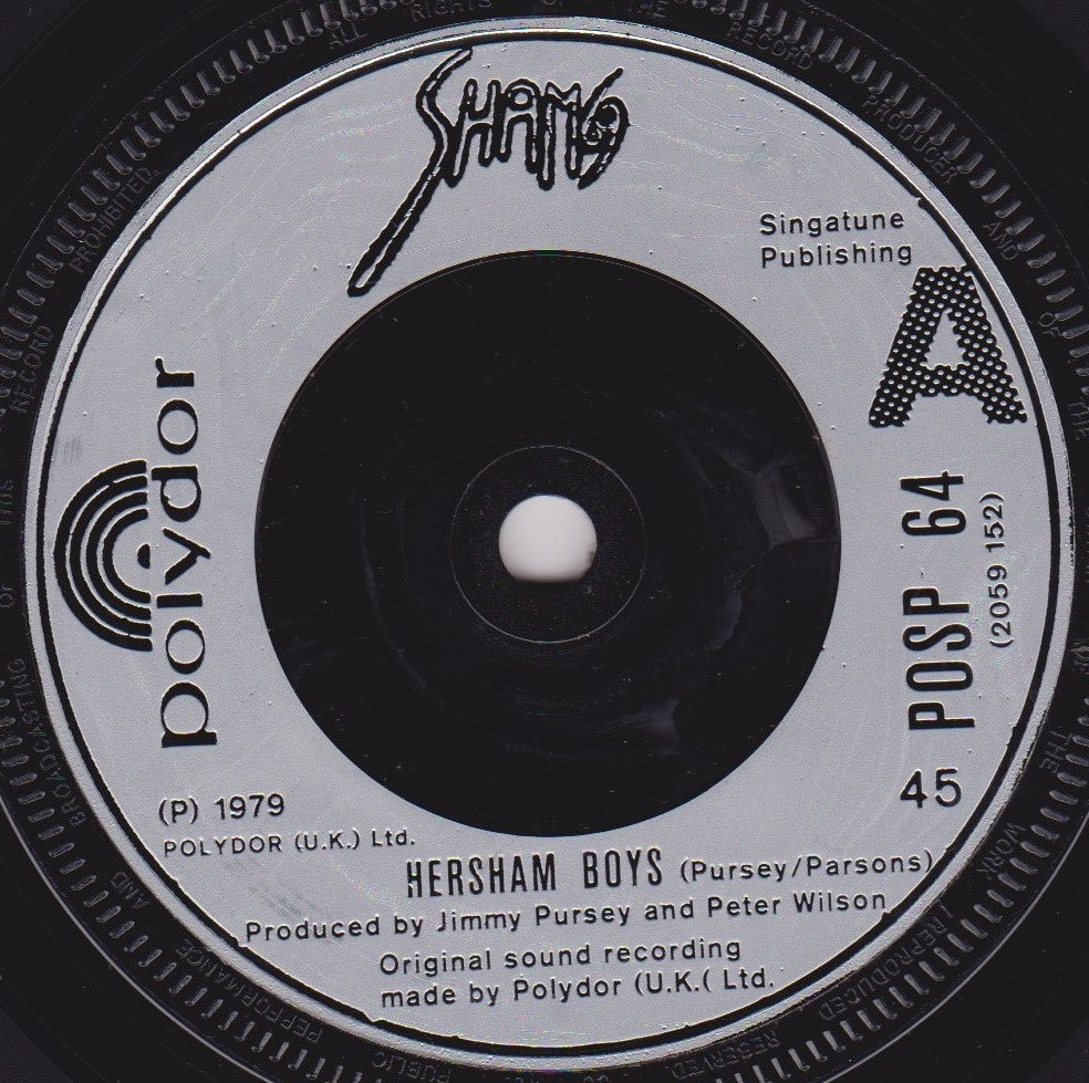 Sham 69 - Hersham Boys (Polydor 1978) 7" vinyl single VG/-