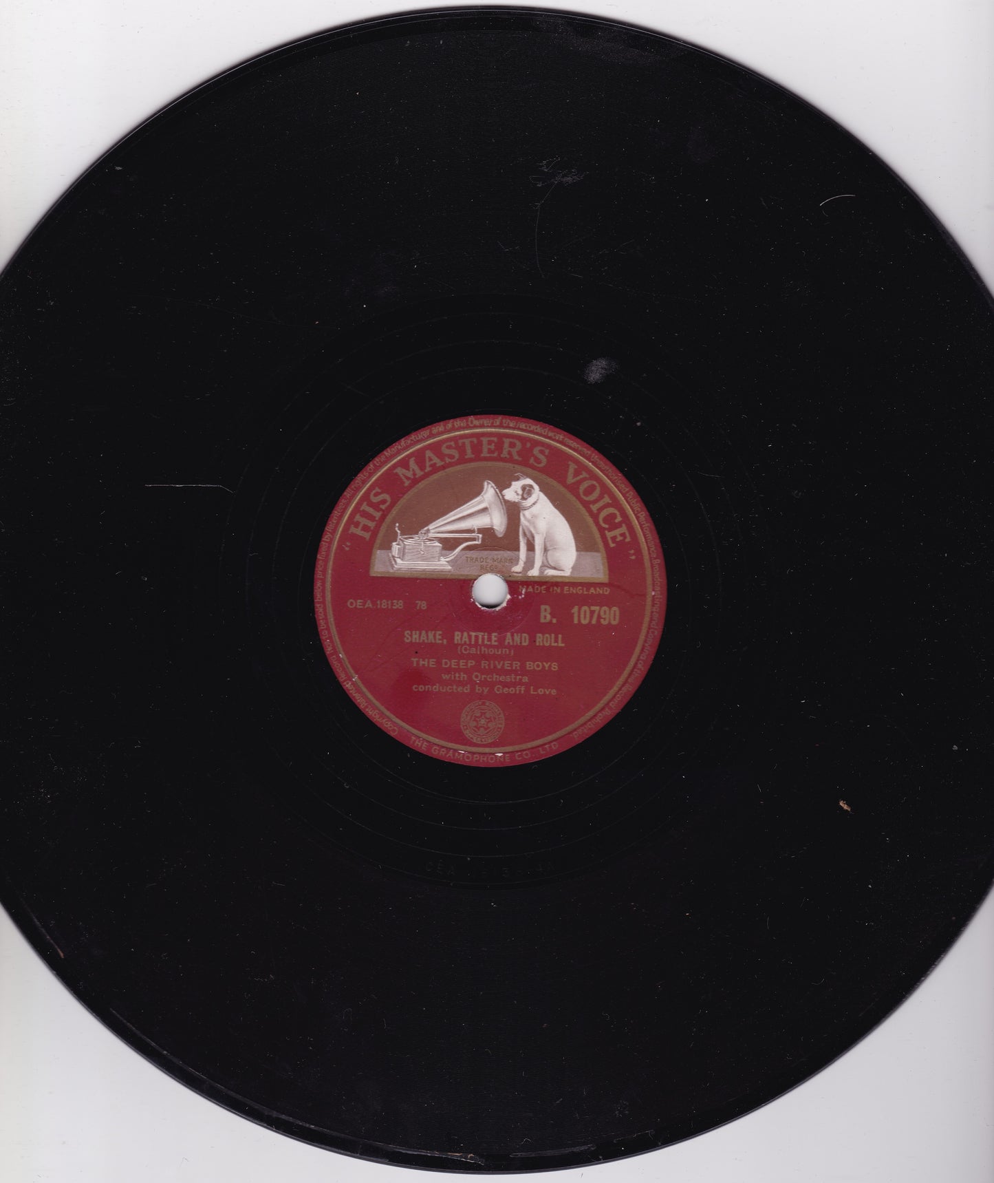 The Deep River Boys ‎– Shake, Rattle And Roll (HMV) 10" shellac VG/-