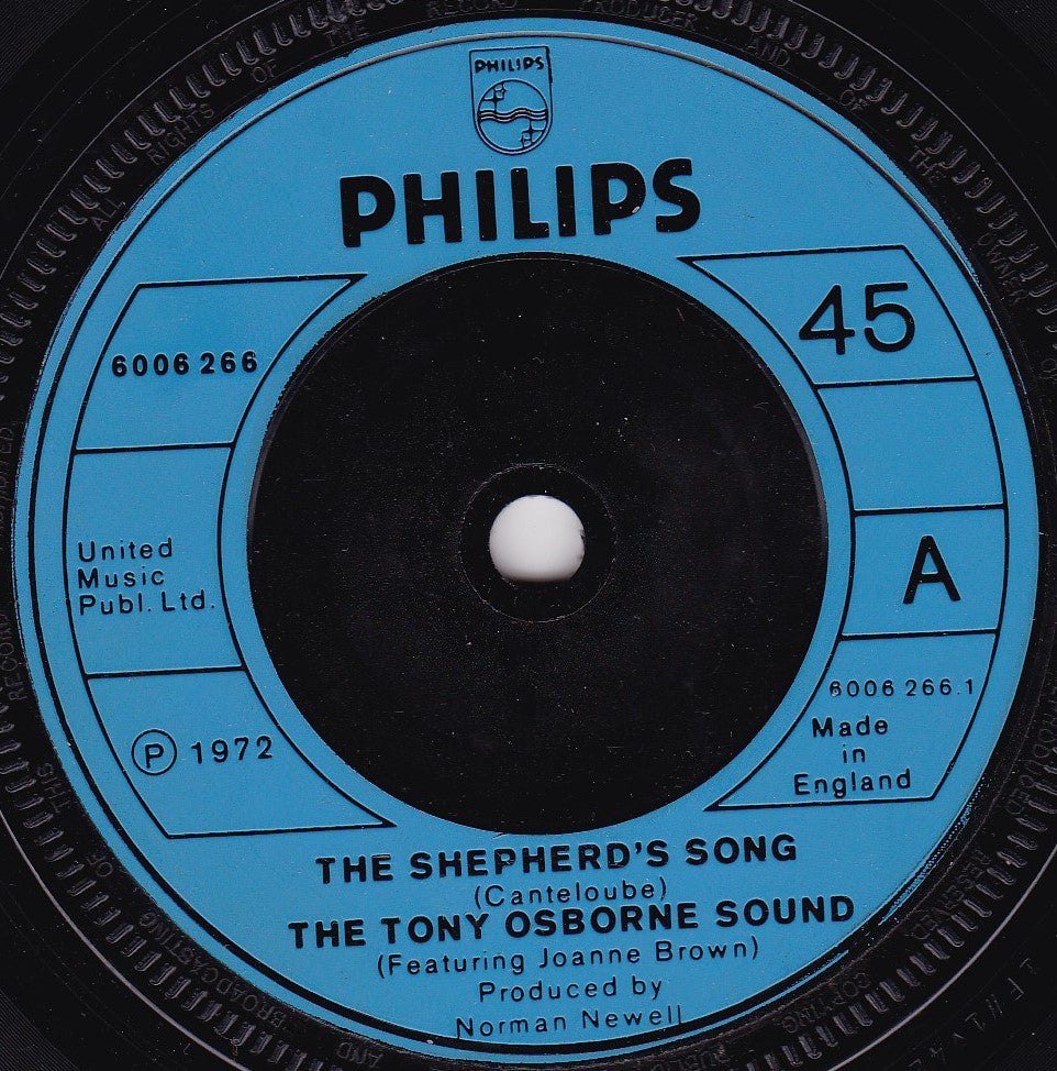 Tony Osborne And His Orchestra ‎– The Shepherd's Song (Philips 1972) 7" vinyl single VG/-