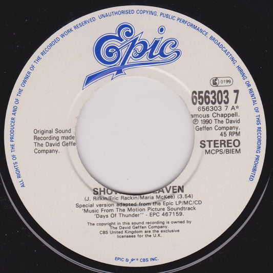 Maria McKee – Show Me Heaven (Epic 1990) 7" vinyl single VG/- jukebox centre