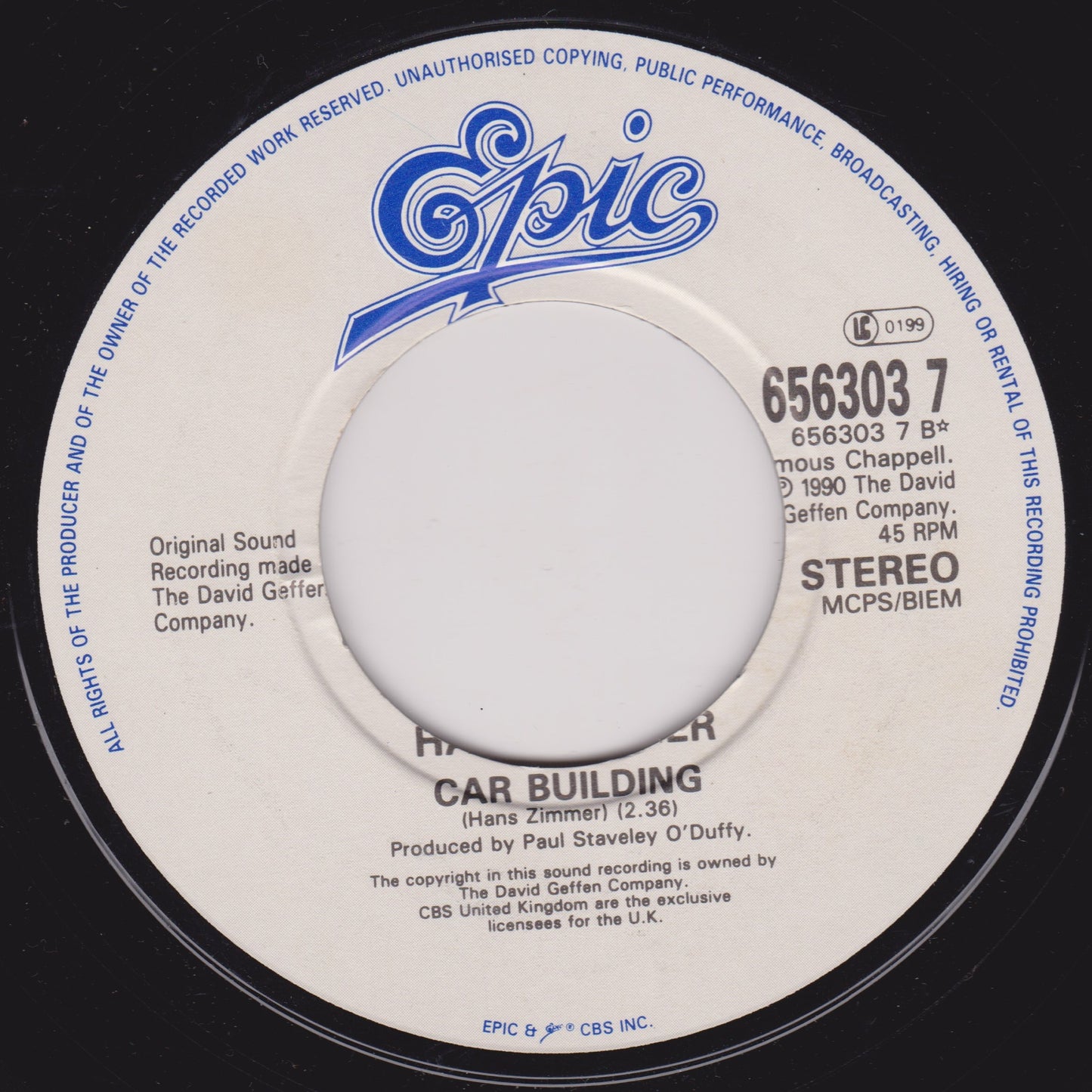 Maria McKee – Show Me Heaven (Epic 1990) 7" vinyl single VG/- jukebox centre