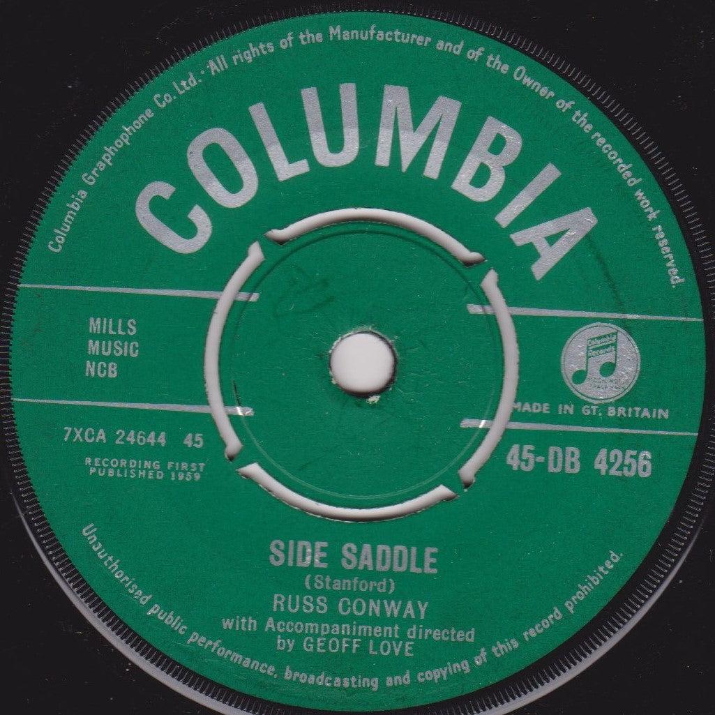 Russ Conway – Side Saddle (Columbia, 1959) 7" vinyl VG/-