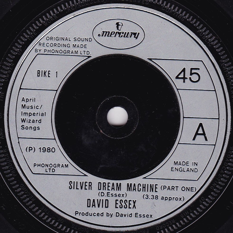 David Essex ‎– Silver Dream Machine (Mercury 1980) 7" vinyl single G+/-