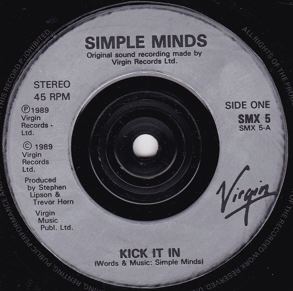 Simple Minds ‎– Kick It In (Virgin 1989) 7" vinyl single G+/-