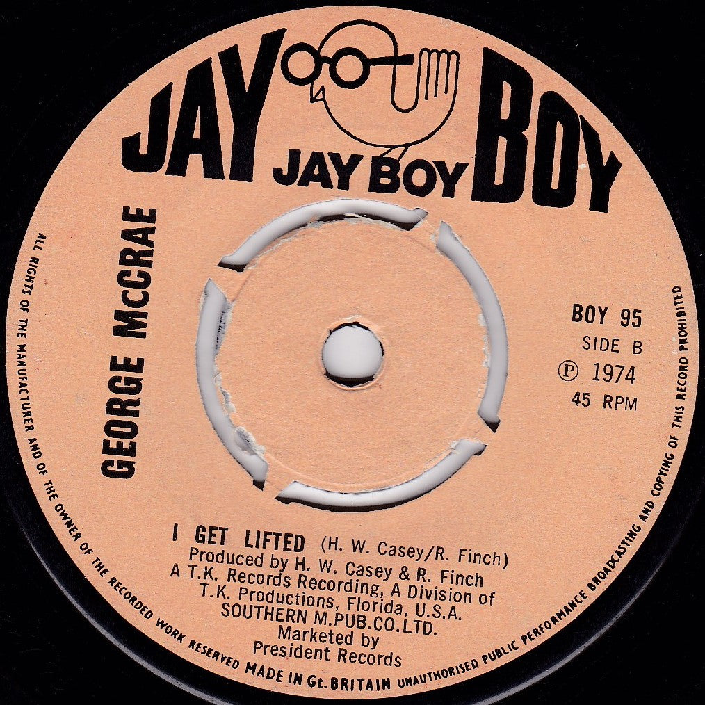 George McCrae – Sing A Happy Song (Jay Boy, 1975) 7" vinyl single G+/-