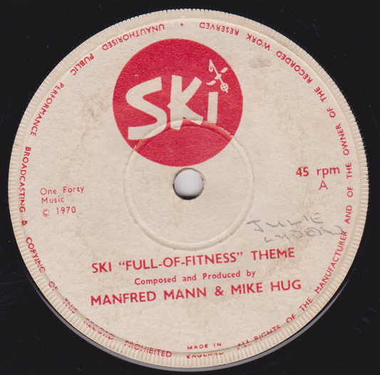 Manfred Mann & Mike Hug ‎– Ski "Full-Of-Fitness" Theme (1971) 7" vinyl single G+/-