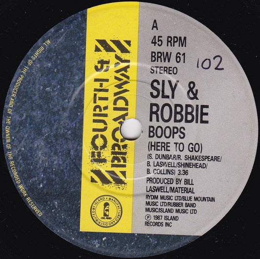 Sly & Robbie ‎– Boops (Here To Go) (1987) 7" vinyl single G+/-