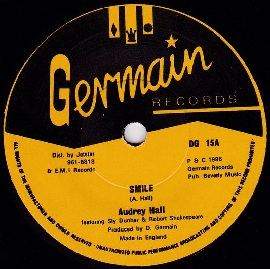 Audrey Hall – Smile (Germain 1986) 7" vinyl single G+/-