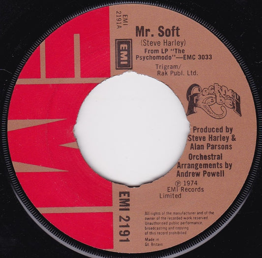 Cockney Rebel - Mr. Soft (EMI 1974) 7" vinyl single G/- jukebox