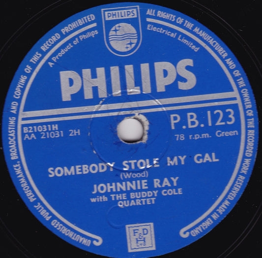 Johnnie Ray - Glad Rag Doll (Philips 1953) 10" shellac G+/-