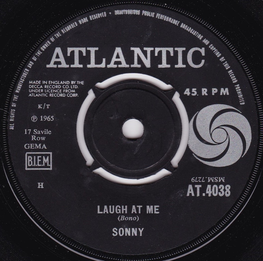 Sonny - Laugh At Me (Atlantic 1965) 7" vinyl single G+/-