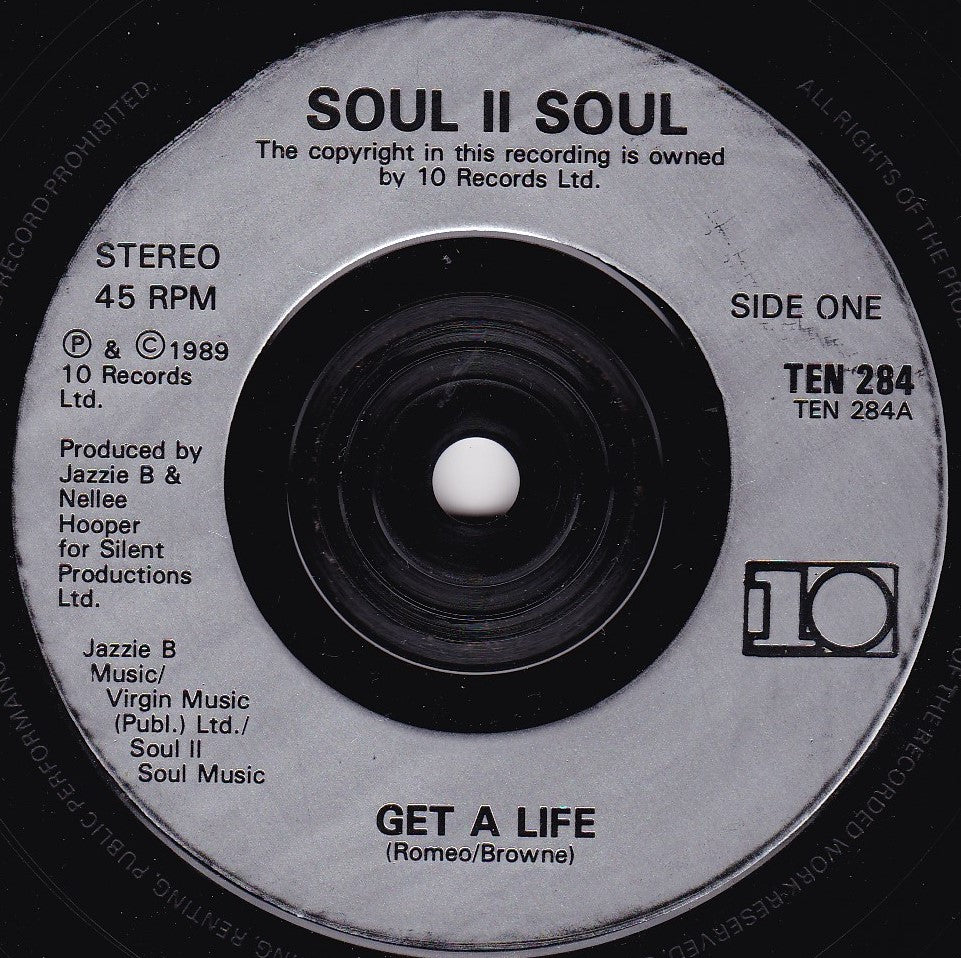 Soul II Soul - Get A Life (Ten 1989) 7" vinyl single G+/-