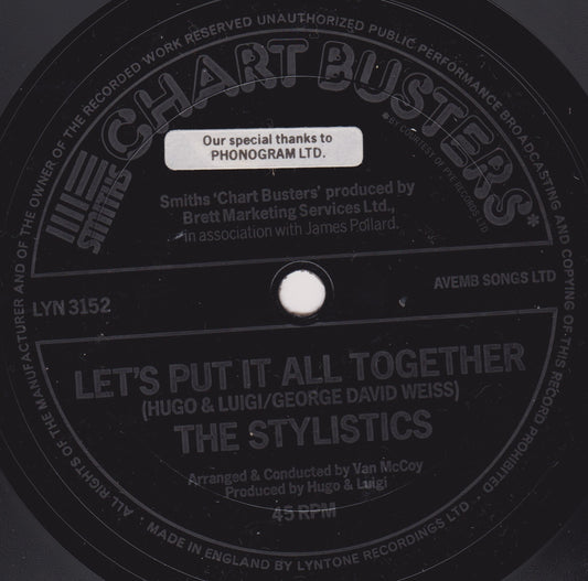 The Stylistics – Let's Put It All Together / Sing Baby Sing (Smiths Crisps 1975) 7" flexi-disc VG