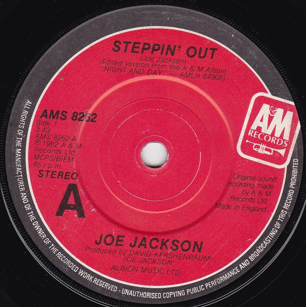 Joe Jackson ‎– Steppin' Out (A&M 1982) 7" vinyl single G+/-