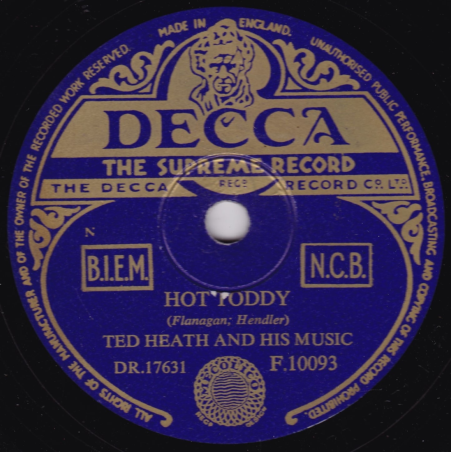 Ted Heath And His Music – Strike Up The Band / Hot Toddy (1953) 10" shellac VG/-