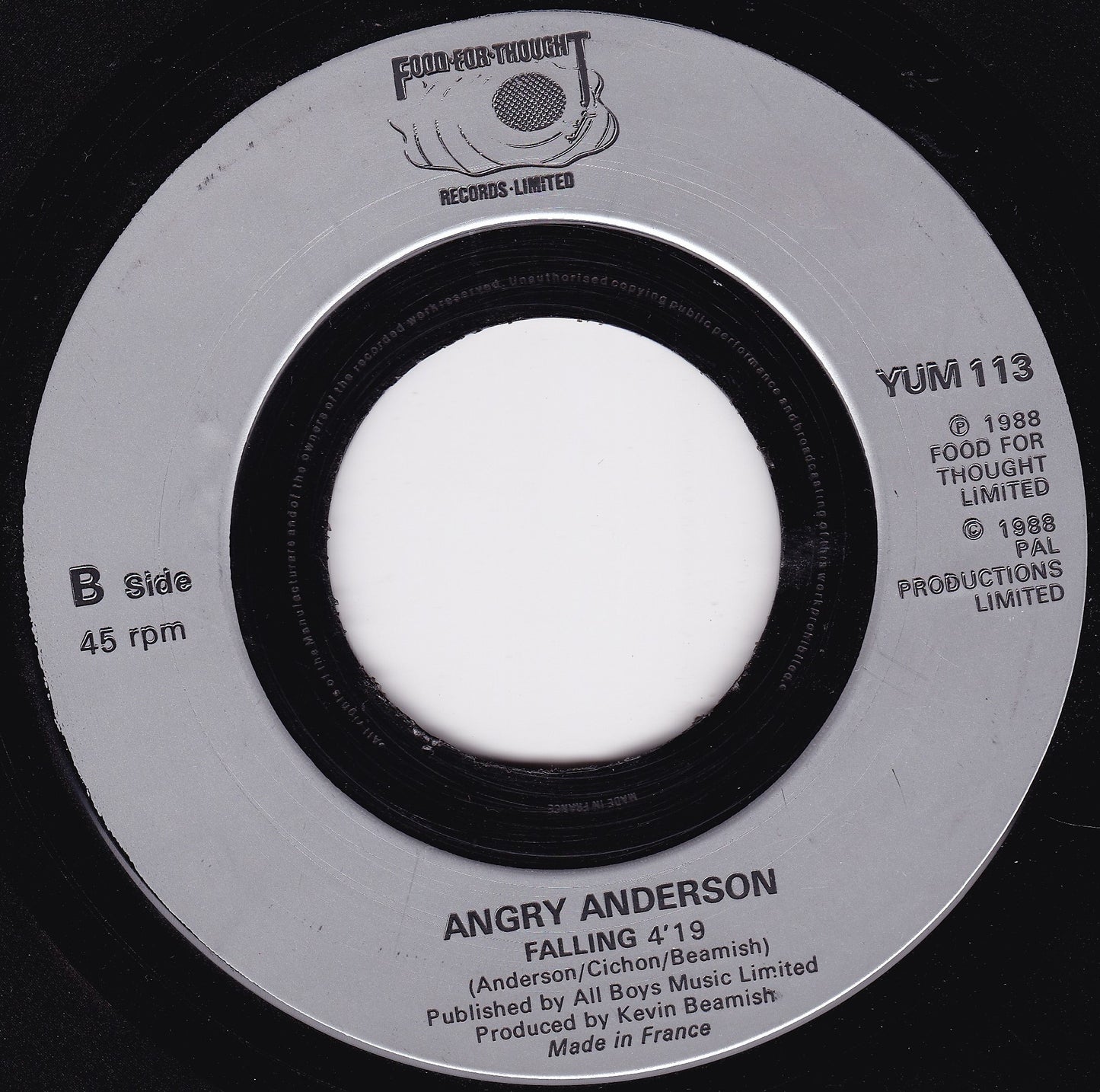 Angry Anderson – Suddenly (Food For Thought 1988) 7" vinyl single G+/- jukebox