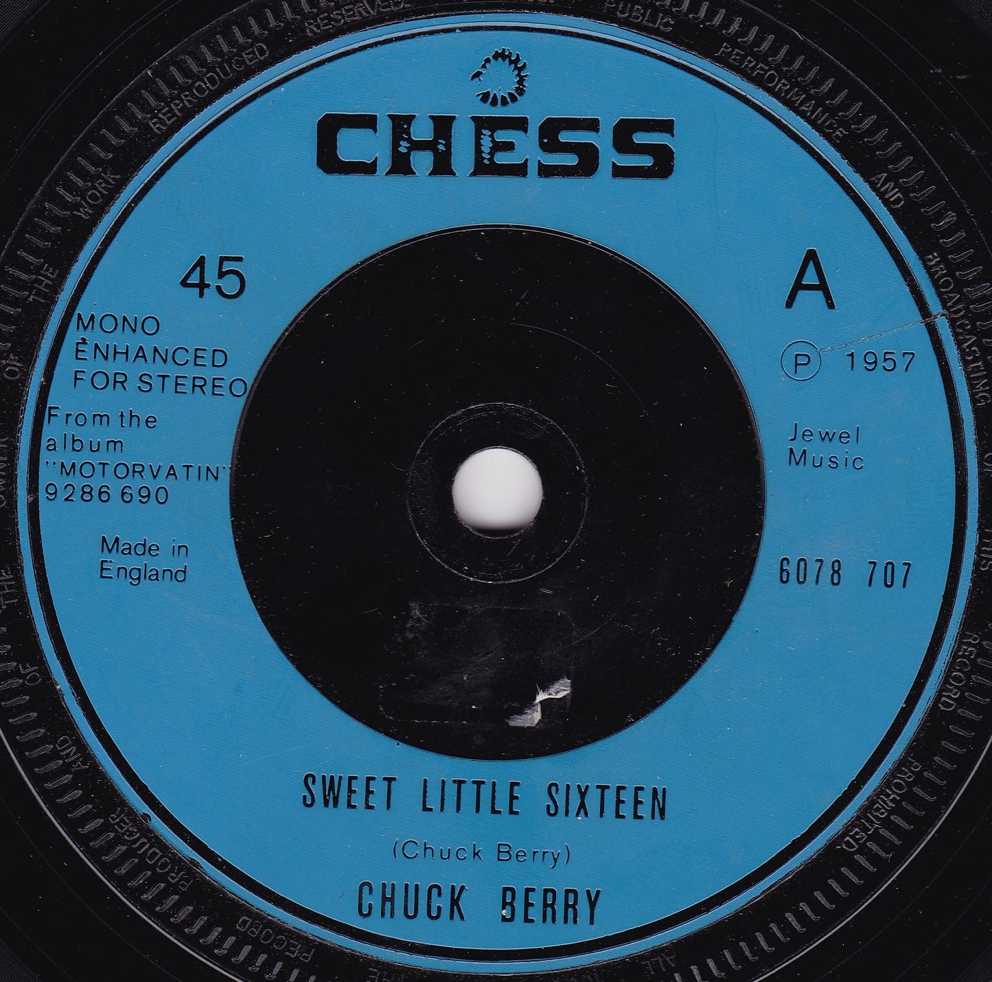 Chuck Berry - Sweet Little Sixteen / Guitar Boogie (Chess) 7" vinyl single G+/-