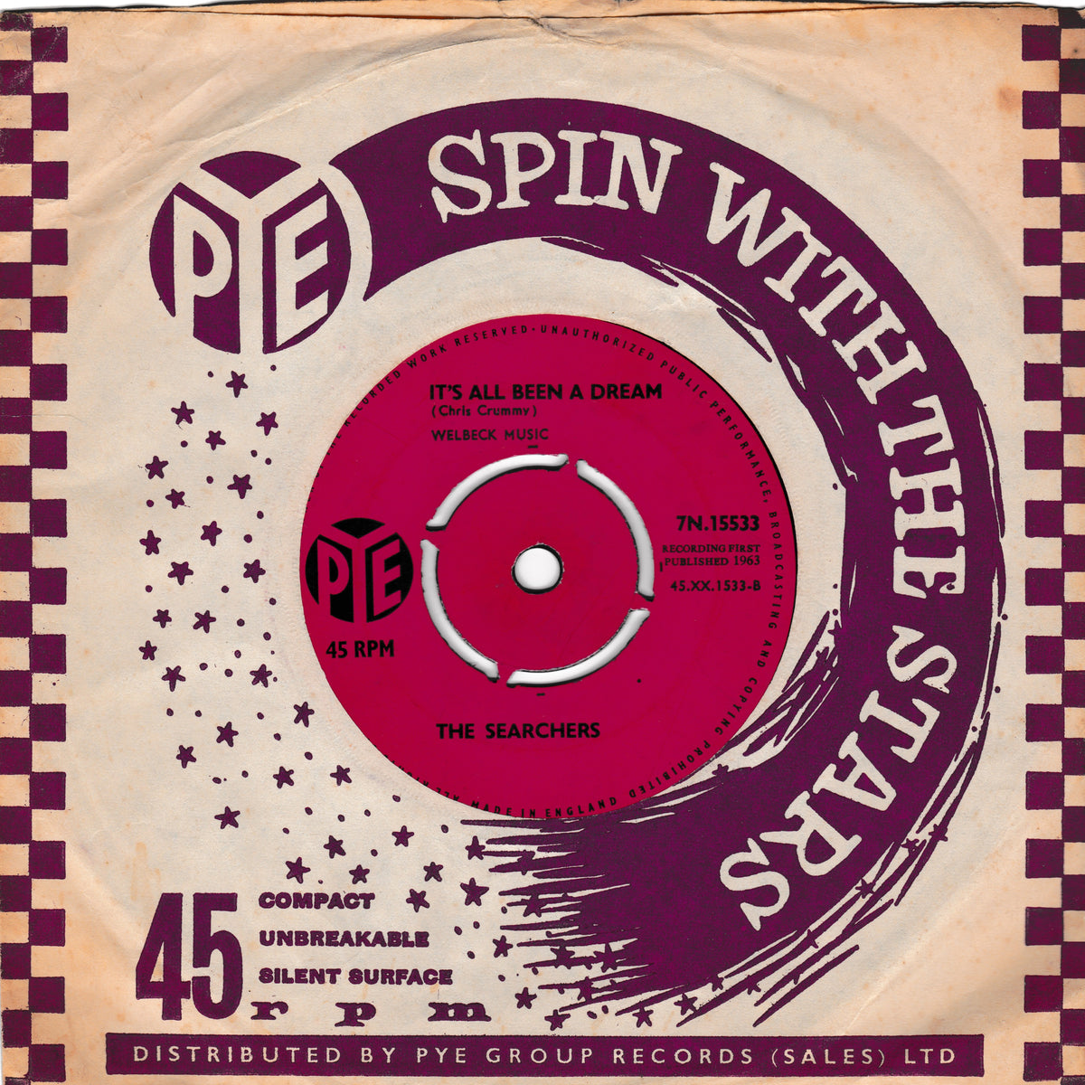 The Searchers ‎– Sweets For My Sweet (Pye 1963) 7" vinyl single VG/VG