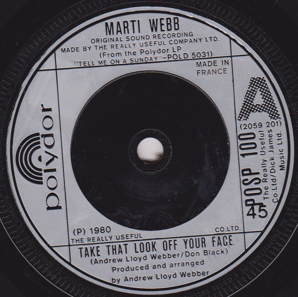 Marti Webb - Take That Look Off Your Face (Polydor 1980) 7" vinyl single VG/-
