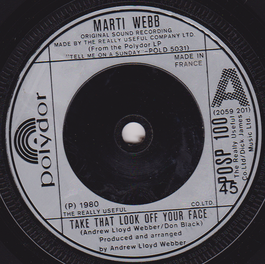 Marti Webb - Take That Look Off Your Face (Polydor 1980) 7" vinyl single VG/-