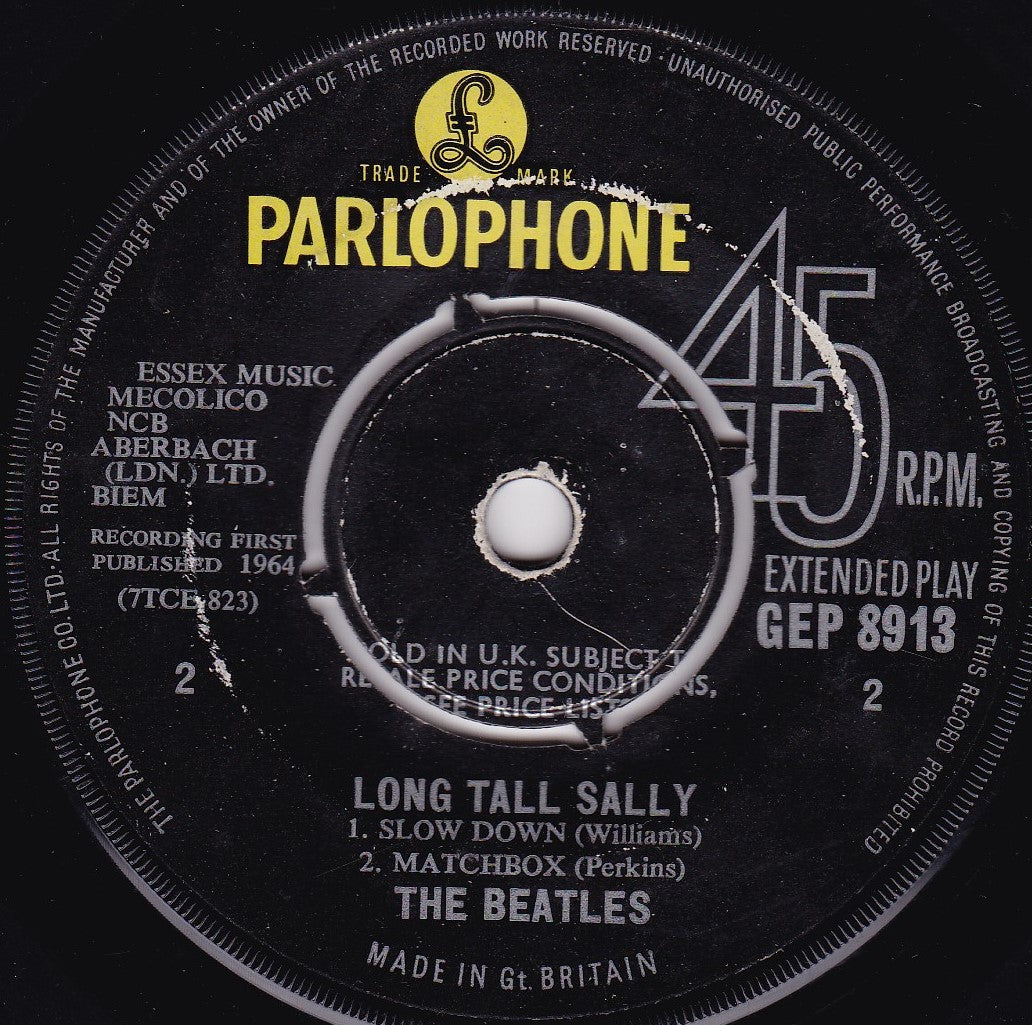 The Beatles ‎– Long Tall Sally (Parlophone 1964) 7" vinyl EP G+/-