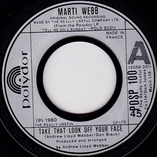 Marti Webb - Take That Look Off Your Face (Polydor 1980) 7" vinyl single VG/- jukebox centre