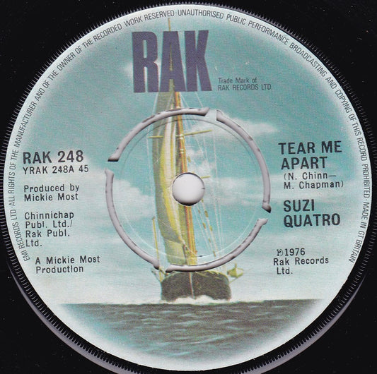 Suzi Quatro – Tear Me Apart (RAK 1976) 7" vinyl single G+/-