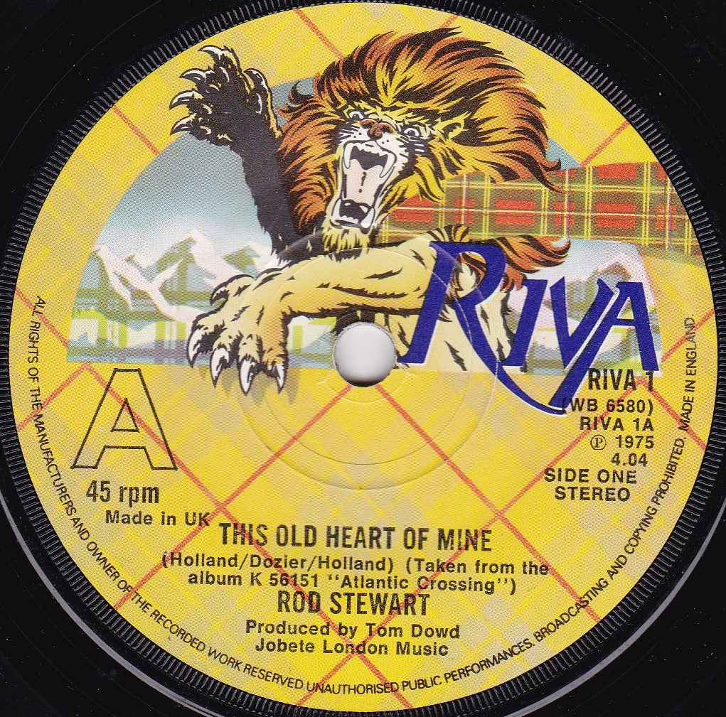 Rod Stewart – This Old Heart Of Mine (Riva 1975) 7" vinyl single G+/-