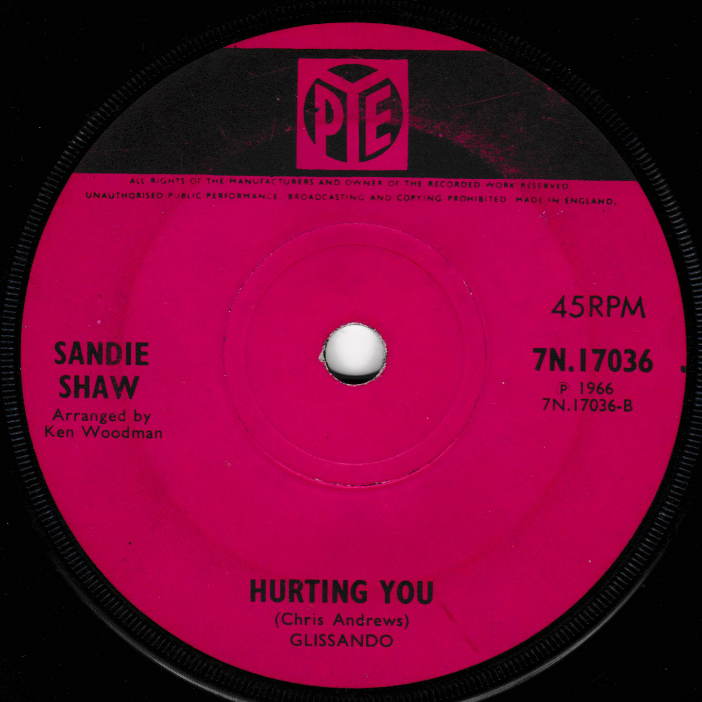 Sandie Shaw - Tomorrow (Pye, 1966) 7" vinyl single G+/-