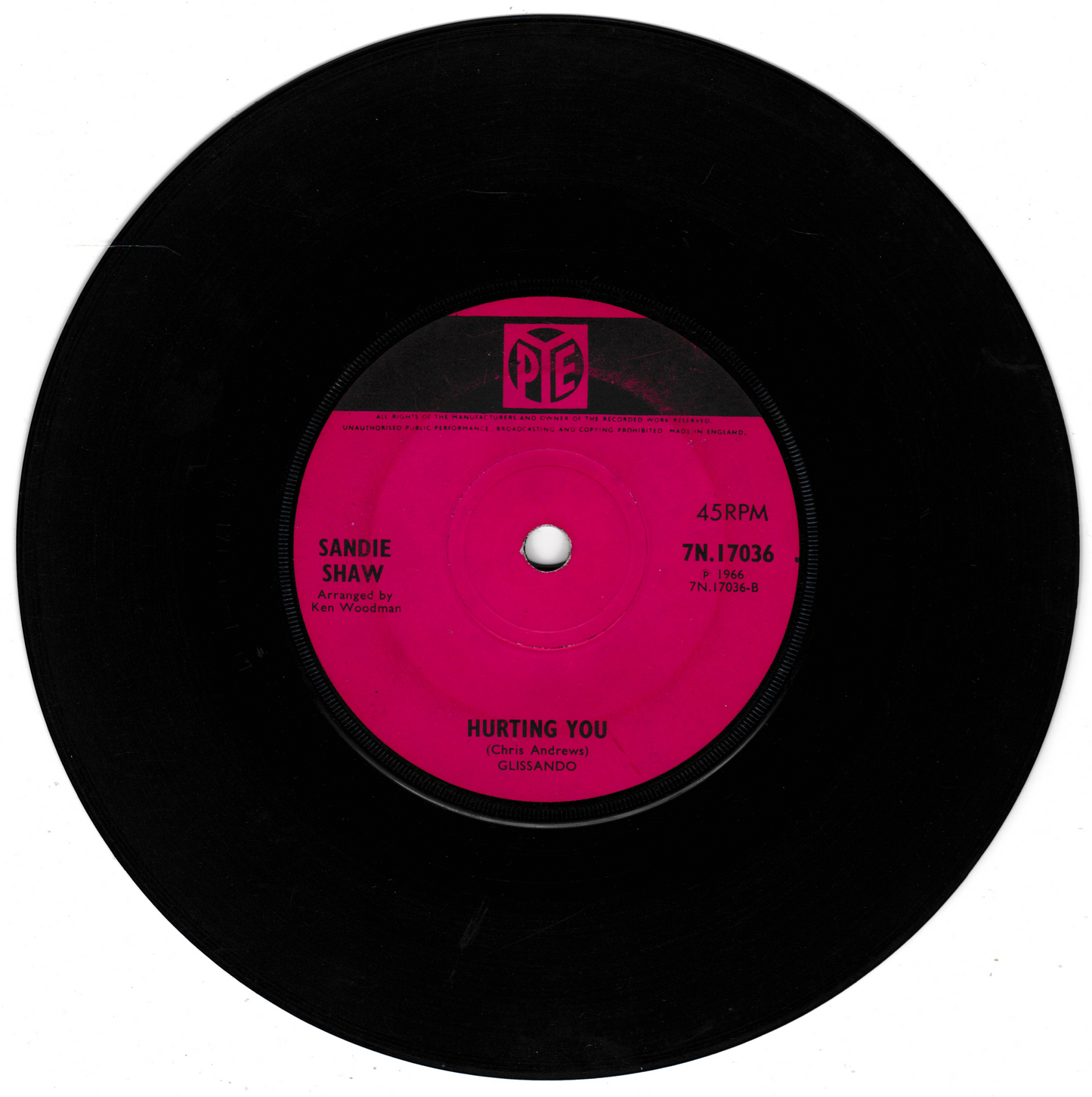 Sandie Shaw - Tomorrow (Pye, 1966) 7" vinyl single G+/-