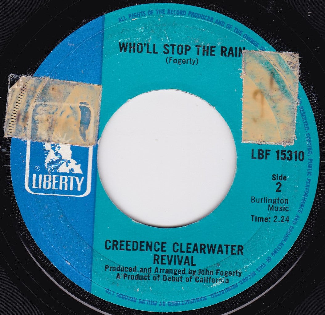 Creedence Clearwater Revival ‎– Travelin' Band (Liberty 1970) 7" vinyl single G+/- jukebox